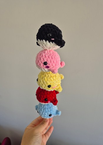 Peluş Balina örgü Oyuncakları anahtarlık adet
