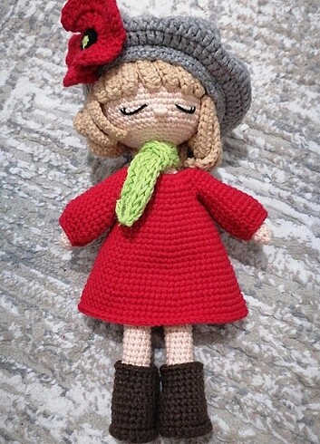 Beden Renk Gelincik bebek kız bebek amigurumi
