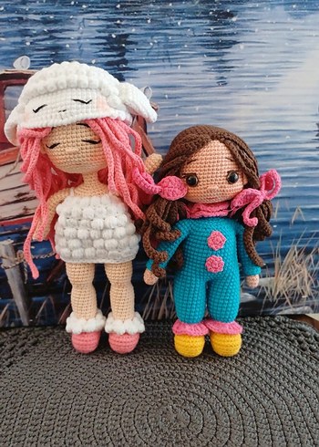 amigurumi 2 adet bebek