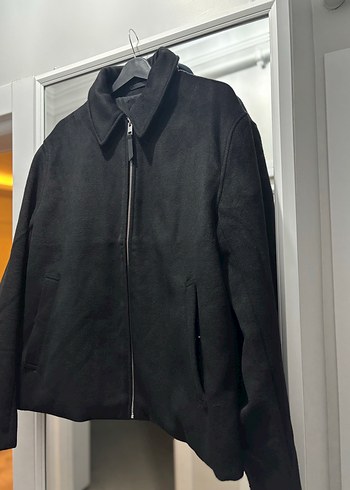 l Beden H&M Siyah Fermuarlı Regular Fit Erkek Mont