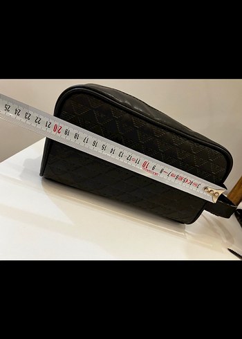 Siyah parlak Deri Fermuarlı El çantası - Görsel 2