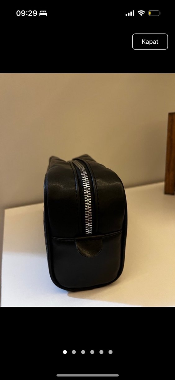 Siyah parlak  Deri Fermuarlı  El çantası - Görsel 5