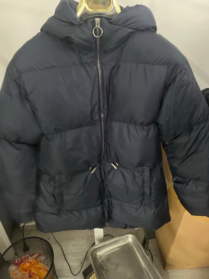 Lacivert Midi Kadın Kışlık Mont - Görsel 2