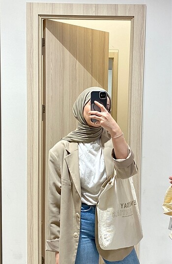 l Beden camel Renk H&M blazer ceket