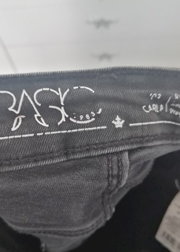 30 Beden Kadın Siyah Kemerli Midi Boy Kot Pantolon