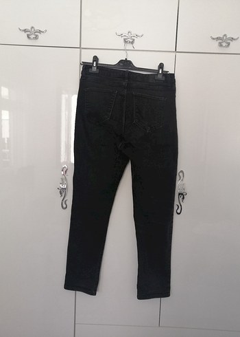 Colin's Kadın Siyah Kemerli Midi Boy Kot Pantolon