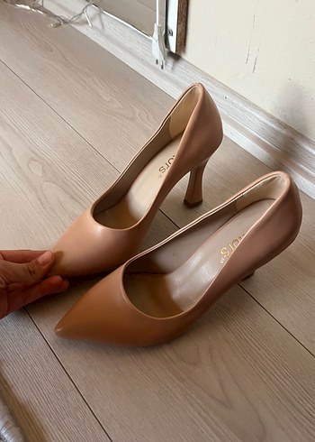 38 Beden Bej Stiletto Topuklu Kadın Ayakkabı