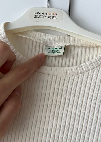 Beyaz Kısa Kollu Fit Keten Tişört - Görsel 2