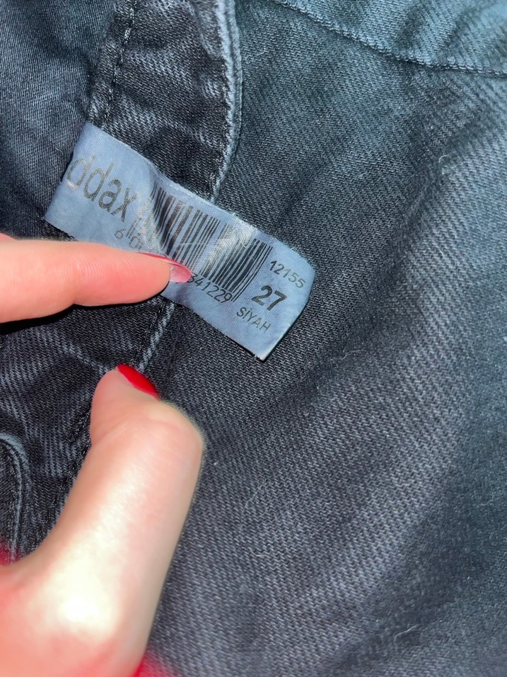 Siyah Normal Boy Kadın Denim Pantolon - Görsel 3