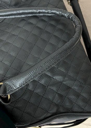 Siyah Deri Tokalı Kadın Çanta - Görsel 4