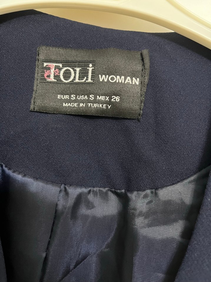 Düğmeli Lacivert Kadın Yelek - Görsel 2