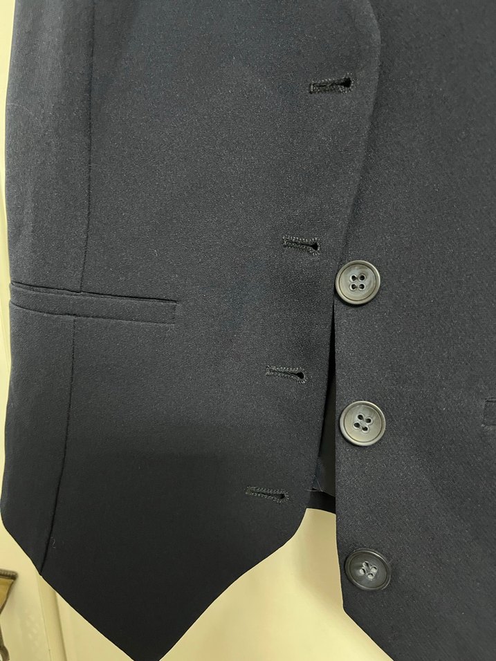 Düğmeli Lacivert Kadın Yelek - Görsel 3