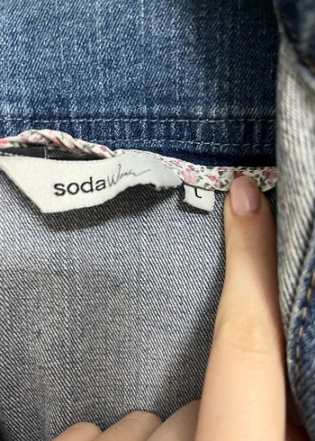 Vintage Kadın Mavi Denim Kolsuz Ceket - Görsel 3