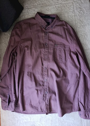 xl Beden Düğmeli Regular Fit Erkek Keten Gömlek