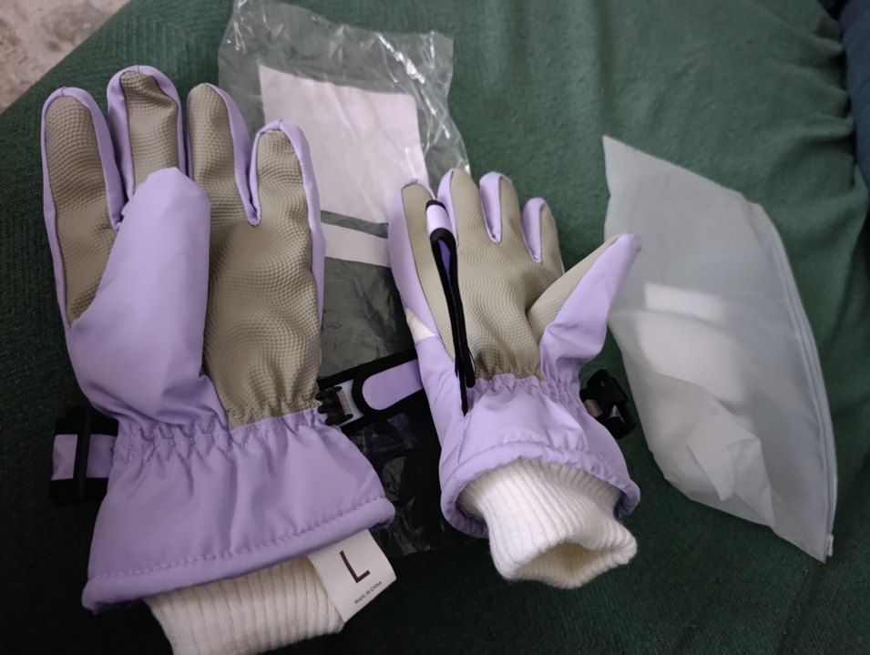 Kız Çocuk Mor Street Wear Eldivenler - Görsel 2