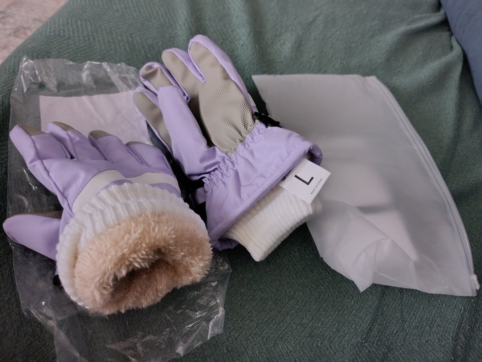 Kız Çocuk Mor Street Wear Eldivenler - Görsel 3