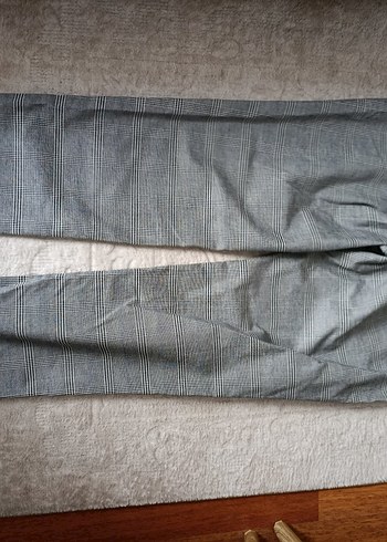 Mango Gri Regular Fit Bel Detaylı kadın Pantolon