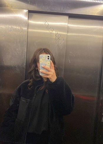 Bershka Bershka Siyah Kürklü Kadın Ceket