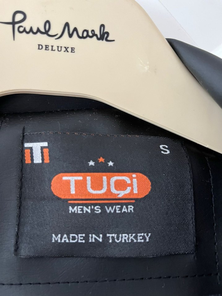 Erkek Siyah Deri Biker Ceket - Görsel 3