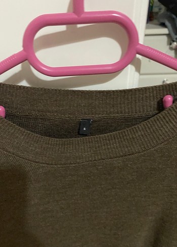 Gri Kadın Örgü Yün Kazak - Görsel 2