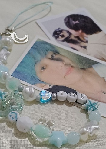  Beden mavi Renk Taehyung, Jungkook, BTS Keyring.