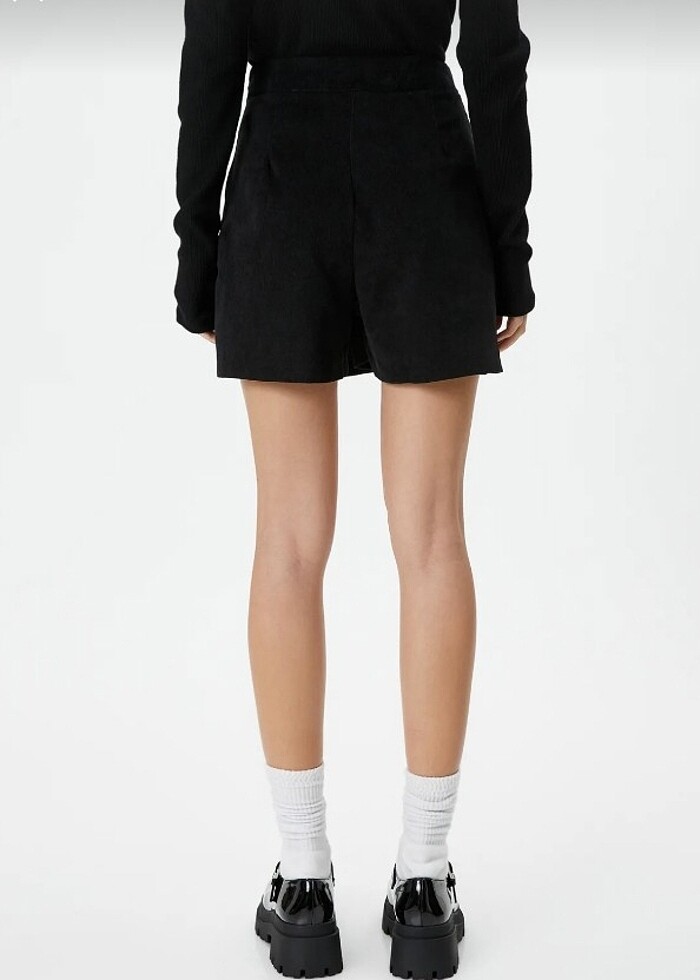 KOTON FİTİLLİ MİNİ ŞORT ETEK - Görsel 2