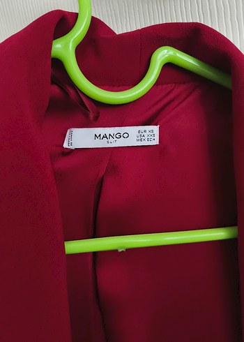 Orijinal Mango Bordo  Kadın Blazer Ceket - Görsel 2