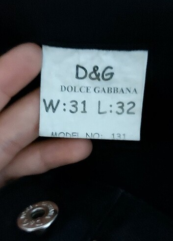 Dolce & Gabbana Kot pantolon taşlı detay