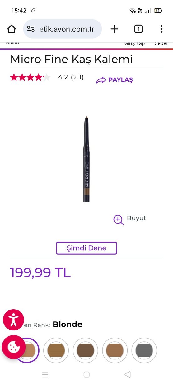 Koyu Bej Kaş Kalemi Blonde - Görsel 3