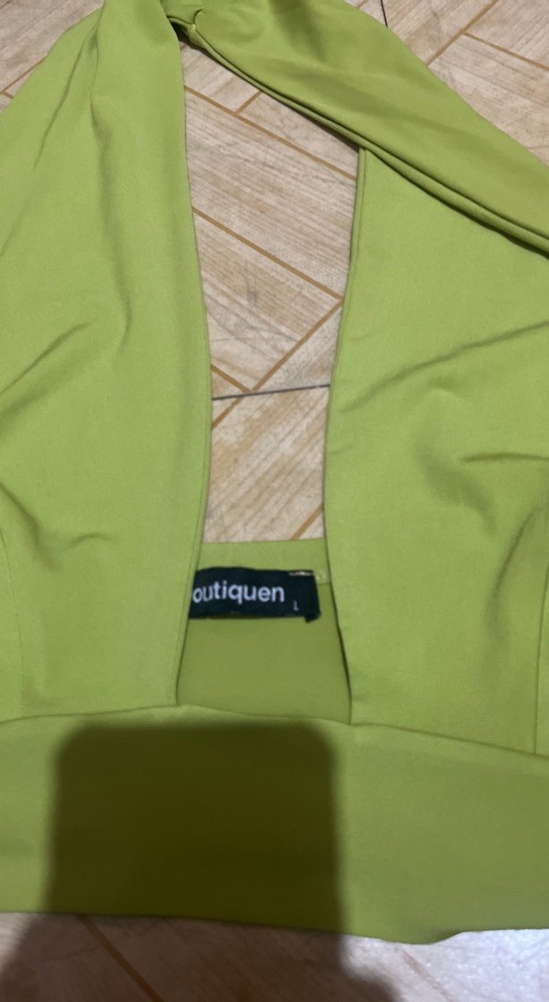 Parlak Yeşil Mini crop sirti acik - Görsel 5