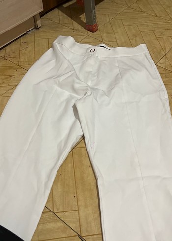 Beyaz yazlik pantolon - Görsel 4