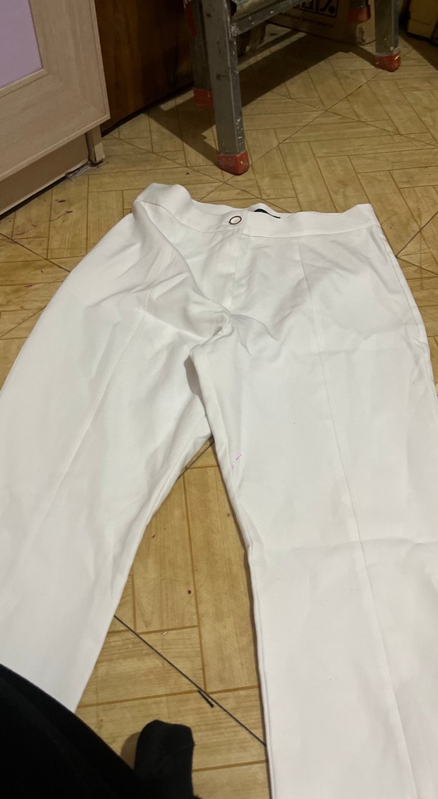 Beyaz yazlik pantolon - Görsel 4