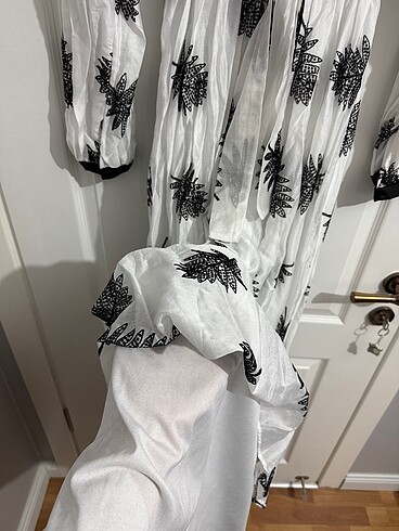 İşlemeli Astarlı Elbise - Görsel 5