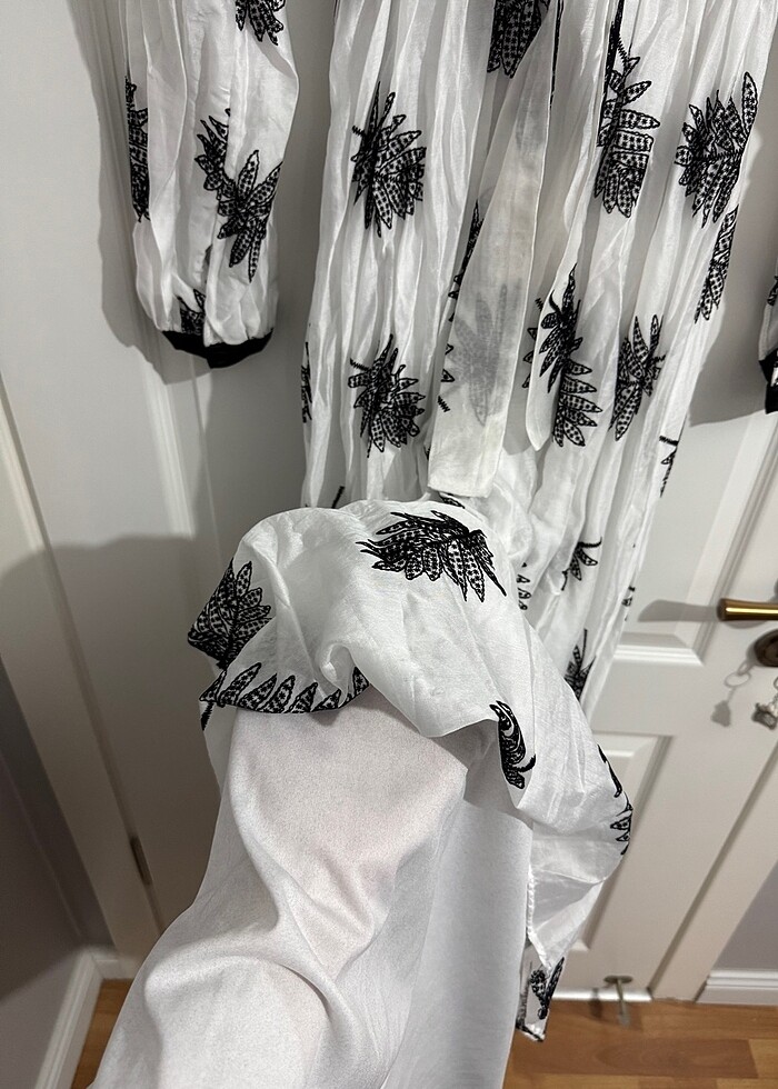 İşlemeli Astarlı Elbise - Görsel 5