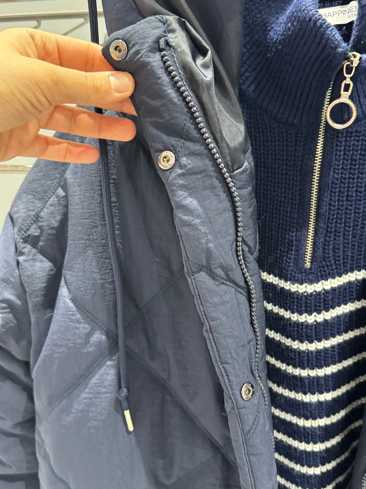 Kapşonlu Beymen Mont - Görsel 2