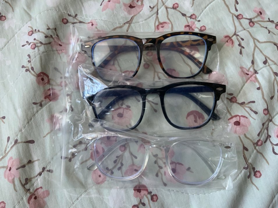 3 Adet Kadın Vintage Şeffaf Siyah ve Leopar Gözlükler - Görsel 2