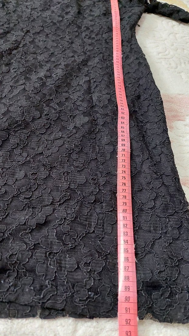 Dantelli Siyah abiye elbise - Görsel 5