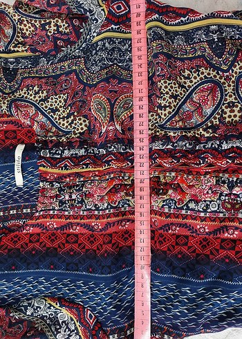 Bohem Desenli Uzun Kollu Kadın Elbise - Görsel 4