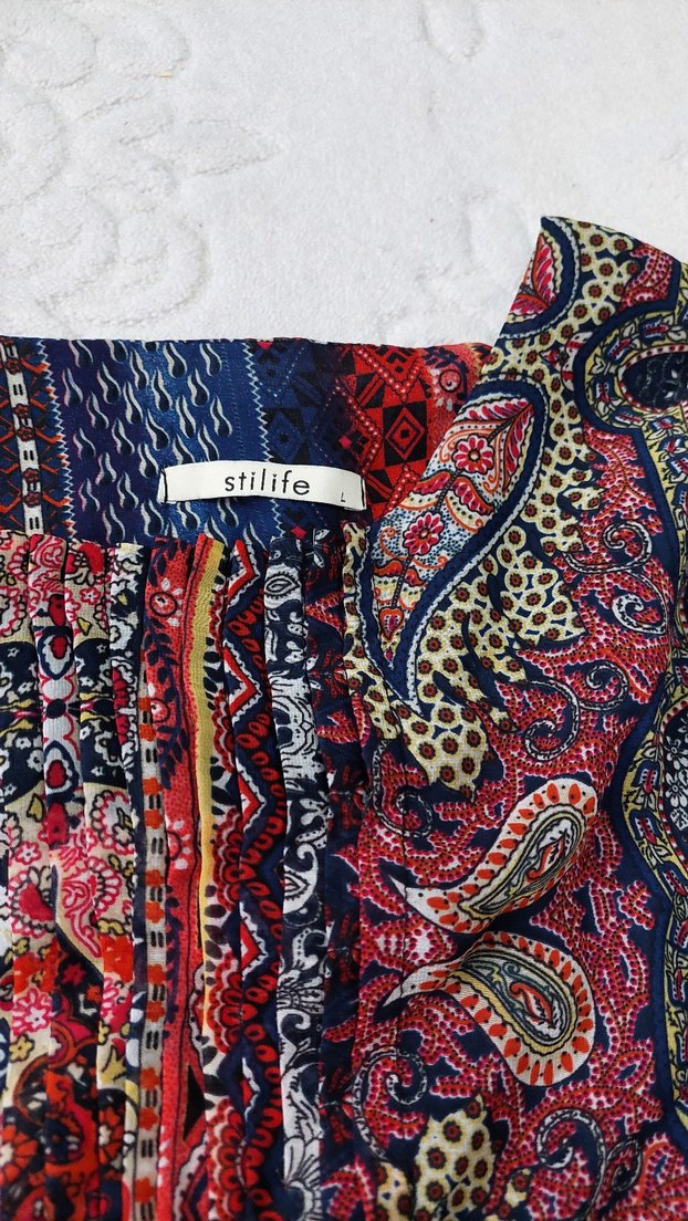 Bohem Desenli Uzun Kollu Kadın Elbise - Görsel 3