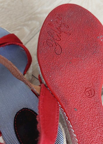 TOMMY HİLFİGER Kırmızı Dolgu Topuklu Kadın Sandalet - Görsel 4