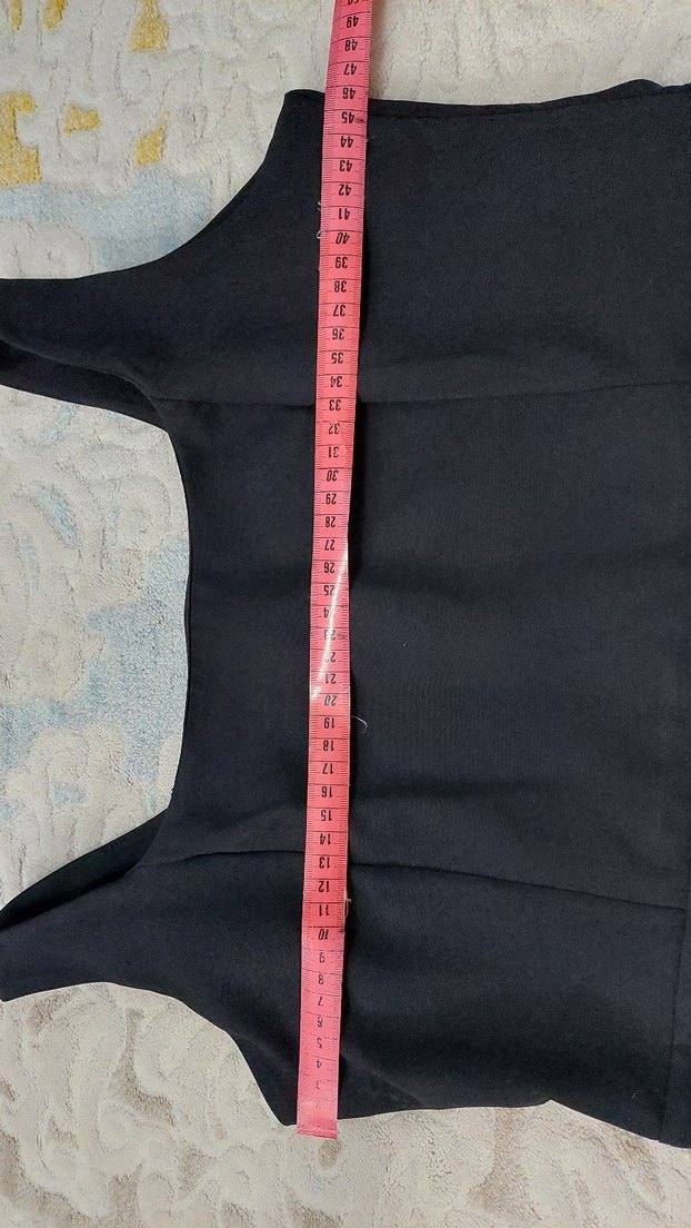 Siyah Drapeli Elbise - Görsel 4