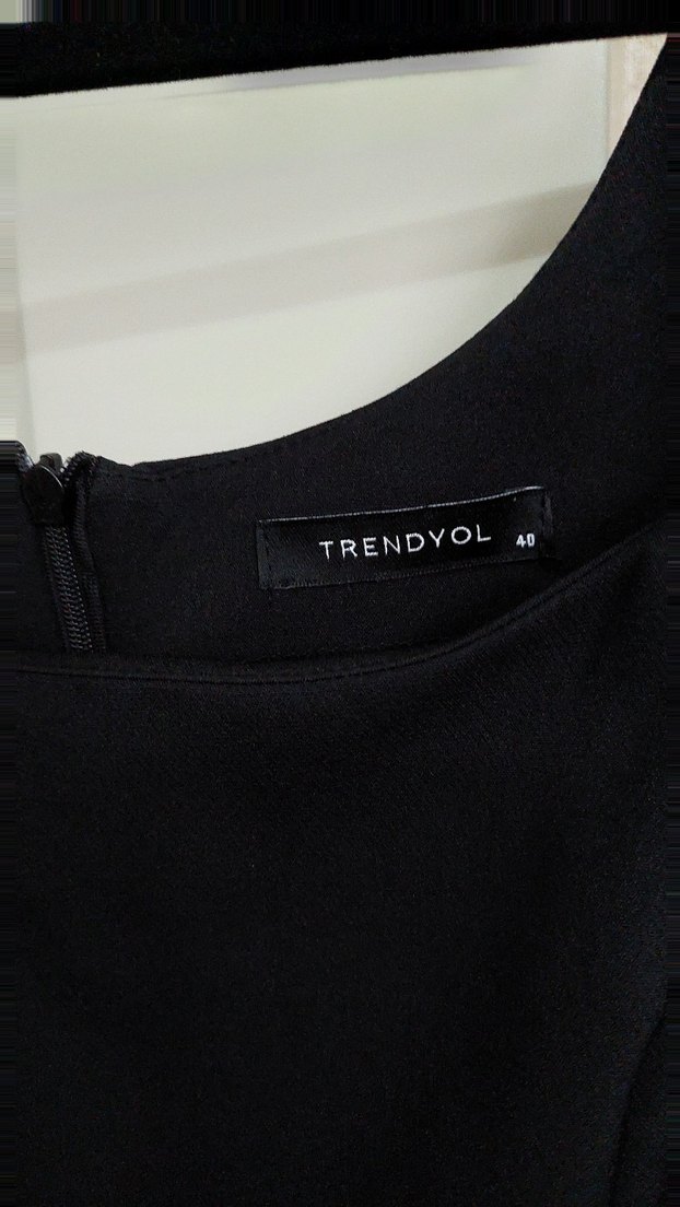 Siyah Drapeli Elbise - Görsel 3