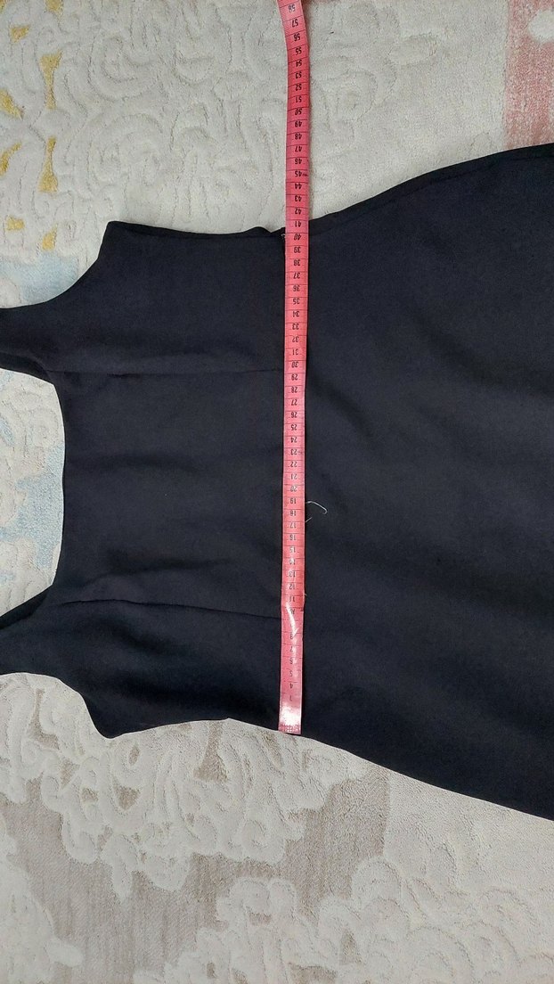 Siyah Drapeli Elbise - Görsel 5