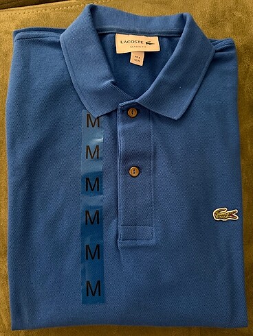 m Beden mavi Renk Orijinal Lacoste Polo Yaka T-Shirt