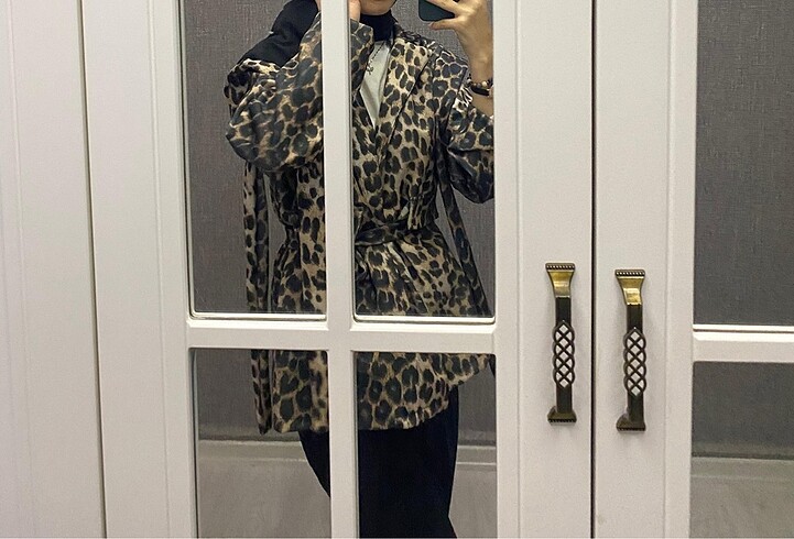 Blazer ceket leopar