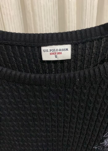 US POLO kadin siyah kazak - Görsel 3