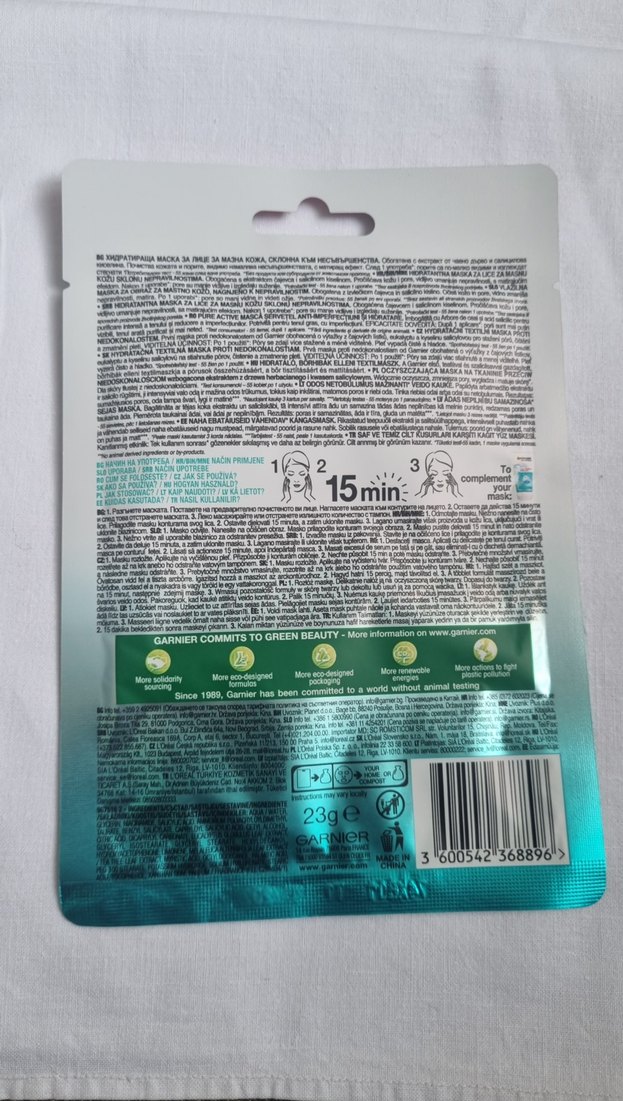 Garnier Saf & Temiz Kağıt Yüz Maskesi - Görsel 2