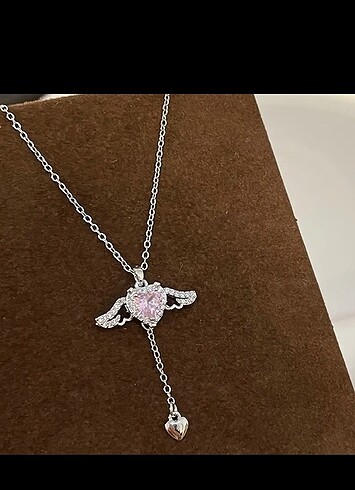 sheinside PEMBE KALPLİ TAŞLI KOLYE - Görsel 5