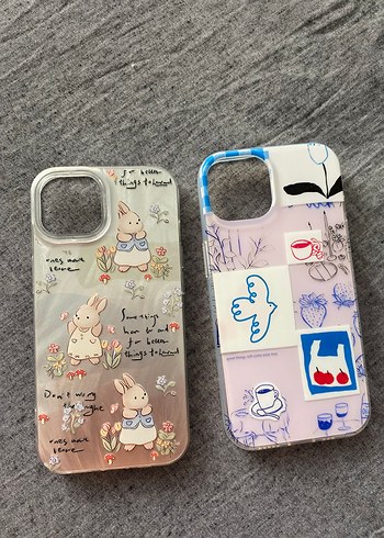 Pastel Renkli Baskılı Telefon Kılıfları