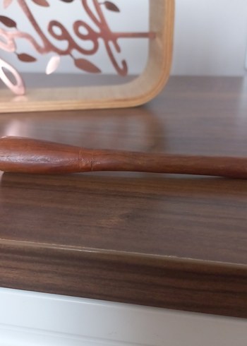 Koyu Deve Rengi Ahşap Kurbağa Figür - Görsel 2